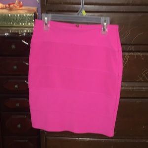Pink mini skirt